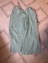 ARISTOCRAT 2 Pc. Mint Green Chemise Slip Gown Button Robe Robe Set Small - $37.63