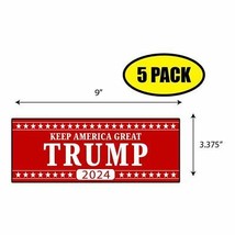 5 Pack 3.375&quot;x9&quot; Trump Kag 2024 Sticker Decal Humor Funny Gift Trump BS0151 - £6.48 GBP