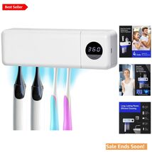 UV Toothbrush Cleaner Holder – Rechargeable 4-Slot Organizer for Dental ... - $43.51