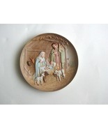 Vintage Homco Nativity Plate #5102  7 3/4 Inches Bas Relief Holy Family ... - $3.99