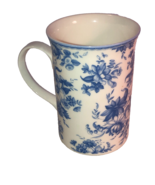 Whittard of Chelsea Blue &amp; White Bone China Mug with Flowers made in Eng... - £15.62 GBP