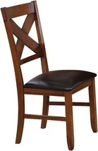 ACME Apollo Side Chair (Set-2) - 70003 - Espresso PU &amp; Walnut - £167.58 GBP
