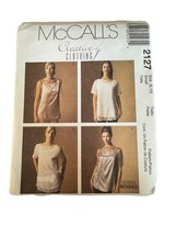 McCalls Sewing Pattern 2127 Short Sleeve Camisole Shirt Bateau Neckline 8 10 UC - $5.99
