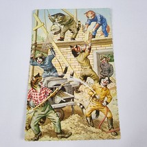 Postcard Mainzer Anthropomorphic Cats Construction Crew Dressed Cats Fantasy - £6.73 GBP
