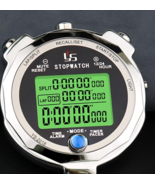 Stopwatch, Metal Stop Watch with Backlight for Sports 10 &amp; 100 Laps Stop... - $27.14 CAD