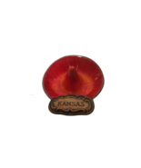 Treasure Craft Ceramic Sombrero Hat Ashtray Kansas Orange Red Glaze USA ... - £13.18 GBP