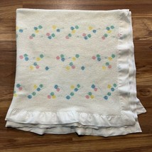 Vintage Baby Morgan Cozy Orlon Balloons Waffle Weave Satin Trim Baby Blanket - £138.48 GBP
