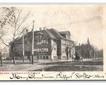 High School and Methodist Episcopal Church York Nebraska 1905 UDB Postca... - $4.90
