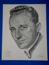 Bing Crosby Academy Award Oscar Portrait Print Vintage 1962 Volpe Going ... - $227.89 MXN