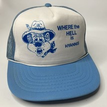 Vtg Where the Hell is Hyannis Nebraska Trucker Rope Hat Cap Snap Back Me... - $18.57