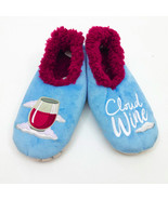 Snoozies Women&#39;s Slippers Cloud Wine Light Blue Medium 7/8 - $12.86