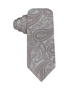 RYAN SEACREST DISTINCTION Silver Gray Grove Paisley Silk Blend Slim Tie - €17,11 EUR