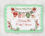 10" by 8" Merry Little Baby Shower Christmas Themed Edible Image Cake To... - $17.47