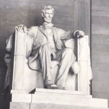 Old Original Photo BW Lincoln Memorial Statue Vintage Americana Photograph 30s - £9.74 GBP