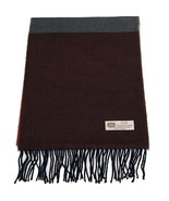 Fast 100% CASHMERE SCARF Plaid Brown berry/gray Made in England Warm Woo... - £13.22 GBP