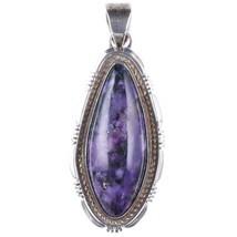 Vintage Navajo Sterling and charoite pendant - $94.05