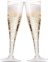 Munfix 50 Plastic Champagne Flutes 5 Oz Clear Plastic Toasting Glasses - £28.94 GBP