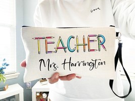 Personalized Teacher Pencil Pouch, Gifts For Back To School, Teacher Acc... - £12.58 GBP