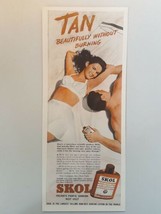 1941 Skol Sun Tanning Lotion Sun Burn Protection Couple Vtg Magazine  Pr... - $184.34 MXN