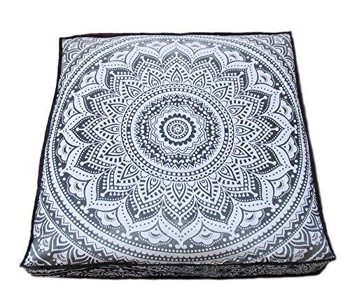 Traditional Jaipur Square Ombre Mandala Floor Cushion Decorative Throw Pillowcas - £15.81 GBP