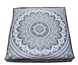 Traditional Jaipur Square Ombre Mandala Floor Cushion Decorative Throw P... - £15.68 GBP