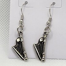 Silver Harp Earrings - $2.00