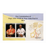 Malta Stamps 2014 Canonisation John XXIII &amp; Pope Paul II MNH Full Sheet ... - £3.27 GBP