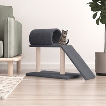 Cat Scratching Posts with Tunnel and Ladder Dark Grey 55.5 cm - £17.99 GBP