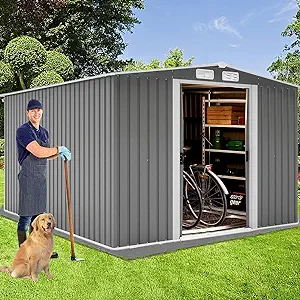 Sheds &amp; Outdoor Storage, 6 X 8 Ft Outdoor Storage Shed, Metal Garden Too... - $777.99