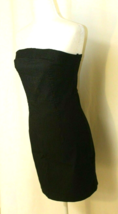 OBOE BLACK DRESS LARGE STRAPLESS STRETCHY BLACK PIN STRIPED TUBE TOP ABO... - £13.87 GBP