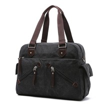 Z.L.D.Hot-selling fashion casual canvas diagonal bag multi-zipper shoulder bag s - £41.84 GBP
