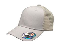 Solid Light Gray - Trucker Hat Cotton Mesh Solid Polo Style Baseball Cap - £14.68 GBP