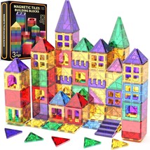 Magnetic Tiles for Kids Age 3 Magnets Building Blocks Toddler Toys Birthday Gift - £54.88 GBP