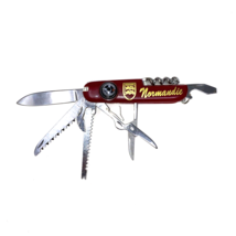 Vintage Swiss Amy Style Pocket Knife with Multi Tools 13 Red Eagle Normandie - £7.03 GBP