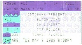Vtg Elton John Ticket Stub Peut 5 1998 Tampa Floride - $33.90