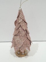 Christmas Shabby Chic Cottage Victorian Pink Rose Gold Tree Ornament 6.25&quot; - £9.46 GBP