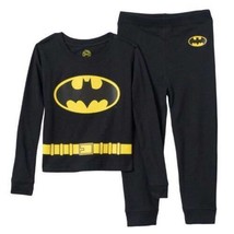Boys Pajamas Batman Uniform DC Comics 2 Pc Long Sleeve Shirt Pants Set Winter- 8 - £11.65 GBP