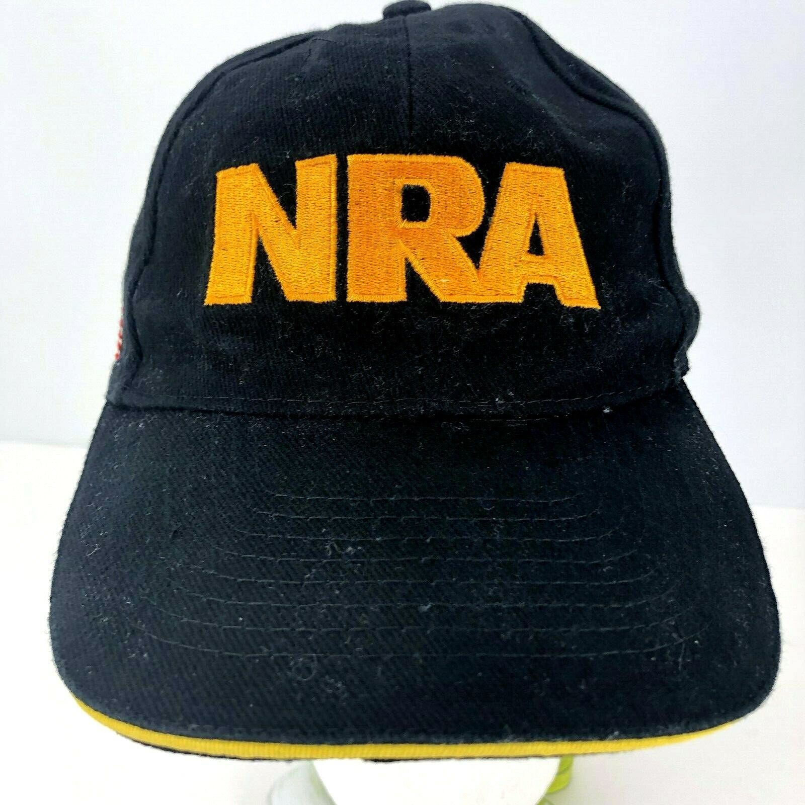 NRA National Rifle Association Cap Hat Black USA Flag Patriotic Embroidered Item image 2