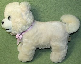 Mothers Day 13&#39; Plush Puppy Dog Cream With Pink Ribbon Dan Dee - £11.57 GBP