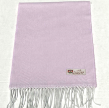Women&#39;s Winter Warm 100% CASHMERE SCARF Tweed Pink / White Made in England #P08 - £7.58 GBP