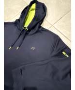 Russell Men&#39;s Athleisure Fleece Hoodie 3XL Blue Yellow Neon Interior Ear... - $51.13 CAD