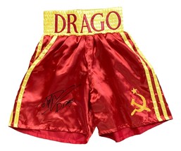 Dolph Lundgren Signed Custom Rocky IV Boxing Trunks Drago Inscribed PSA ITP - £214.04 GBP