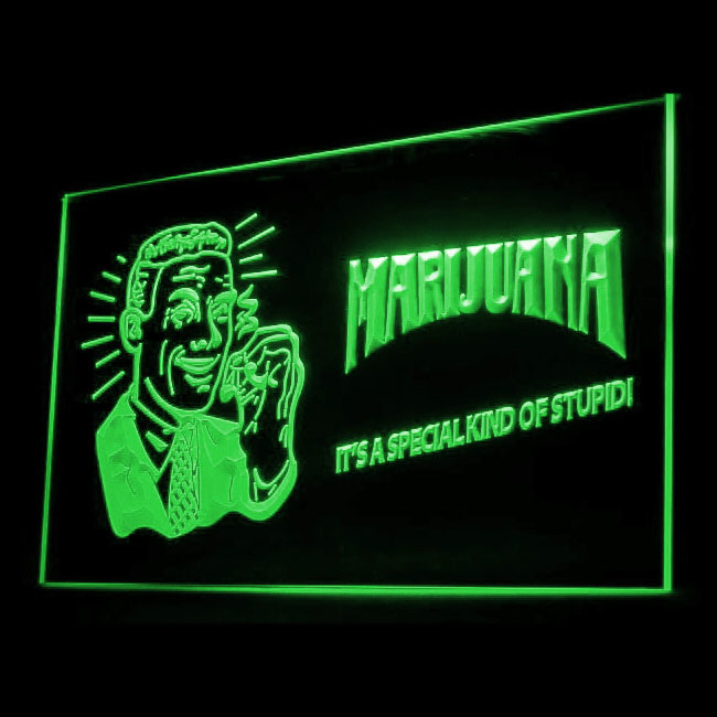 220039B Marijuana High Life Bar Beer Cold Drink Safety Luxary LED Light ... - $21.99