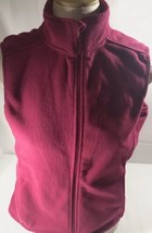 Landway Cooke City Montana Fleece Vest Womens Sz Small Dark Pink - £10.82 GBP