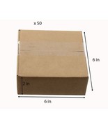 Shipping Boxes 50 Pcs 6 x 6 x 2 Inches Brown Mailing Boxes - $40.57 CAD