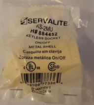 Servalite KS-2MU, #884452, Keyless Socket, On/Off, Metal Shell - $3.95