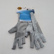 Buff Aqua Water Gloves Medium Camo White Grey 3/4 Finger Quick Dry Upf 50 - £14.93 GBP