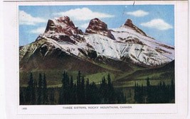 Alberta Folkard Postcard Three Sisters Rocky Mountains SE Canmore - $2.96