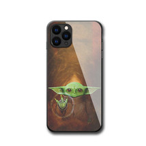 Star Wars, Baby Yoda Design 7, Tempered Glass Apple iPhone Cases - 13 12 11 X XR - £17.53 GBP