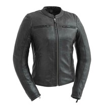 Women&#39;s Jacket Supastar Ladies Biker Motorcycle Leather Jacket - £223.02 GBP+